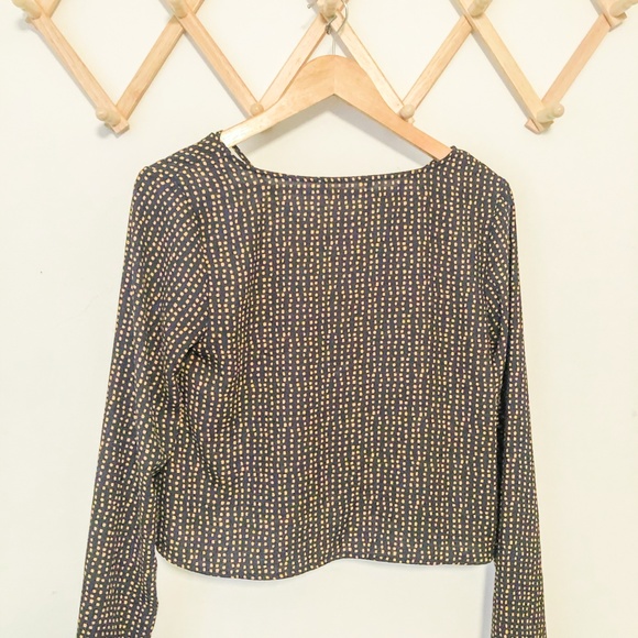 Blue Patterned Reversible Blouse - Picture 3 of 3